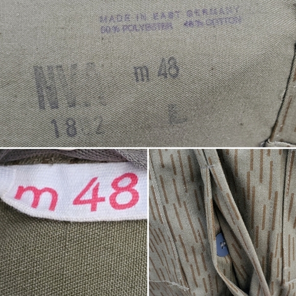 East Germany Raindrop Rain Camo Camouflage Military Issue Light Field Shacket Md - Picture 4 of 5